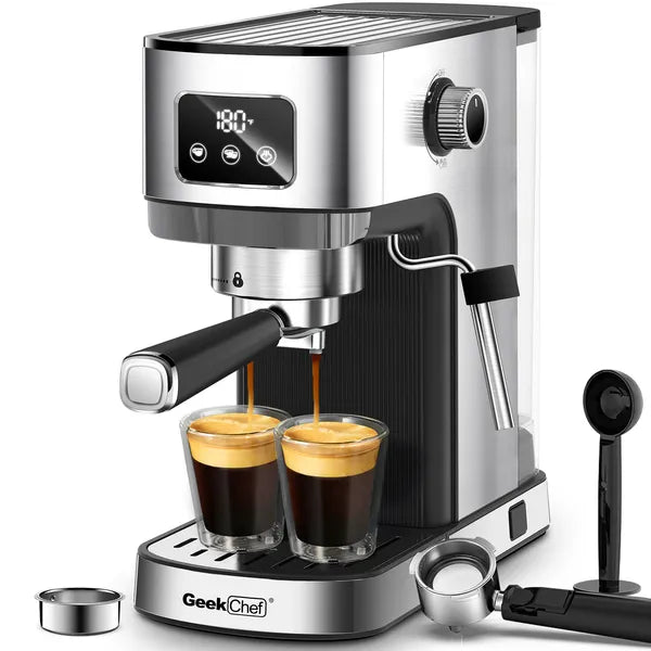 Geek Chef Espresso Machine Cappuccino & Latte Machine With ESE POD Filter & - Image 5