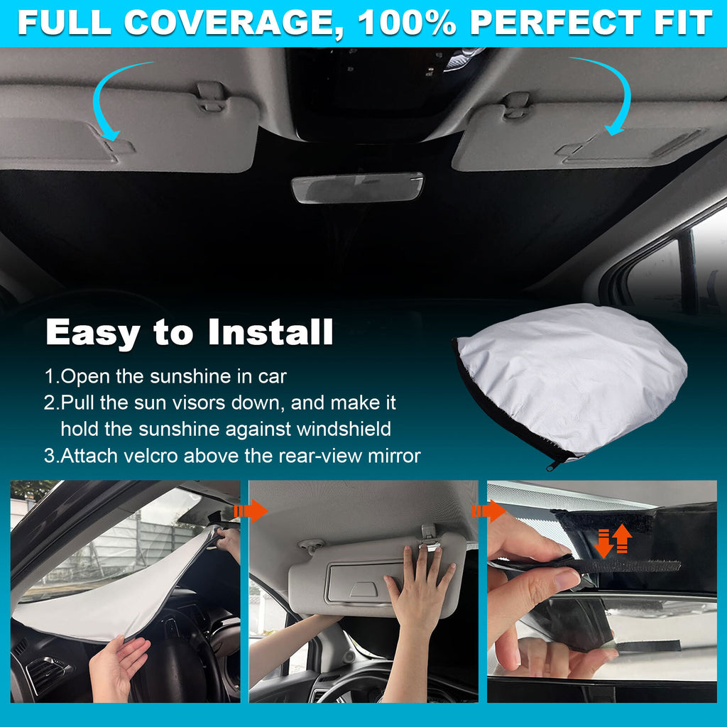 For 2018 2019 2022 Onda Accord Car Windshield Sun Shade Visor Foldable Cover - Image 6