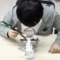 LED Light Helping Hands Magnifying Glass 3X/4.5X w/ 360°Adjust Third Hand