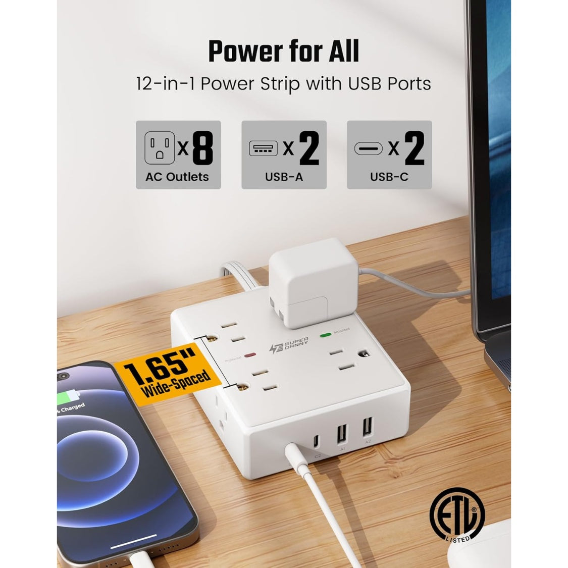 10ft extension cord with multiple product angle 7