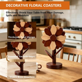 Wooden Flower Tree Trivet Decorative Hot Pad For Kitchen Heat Resistant Dish