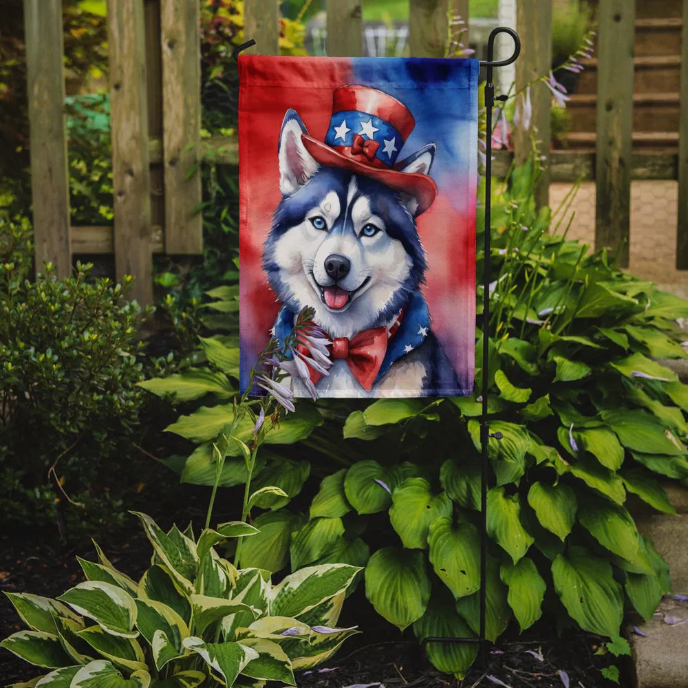 Siberian Husky Patriotic American Garden Flag Mailbox Flag Decorative Yard Flag - Image 2