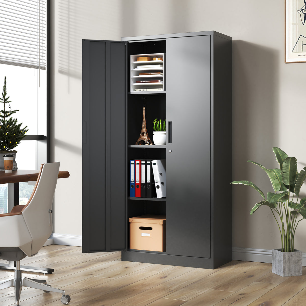 71 H Metal Garage Storage Cabinet - Image 4