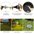 4Pcs Solar Powered Ground Light For Outdoor Garden Decoration IP65 Waterproof