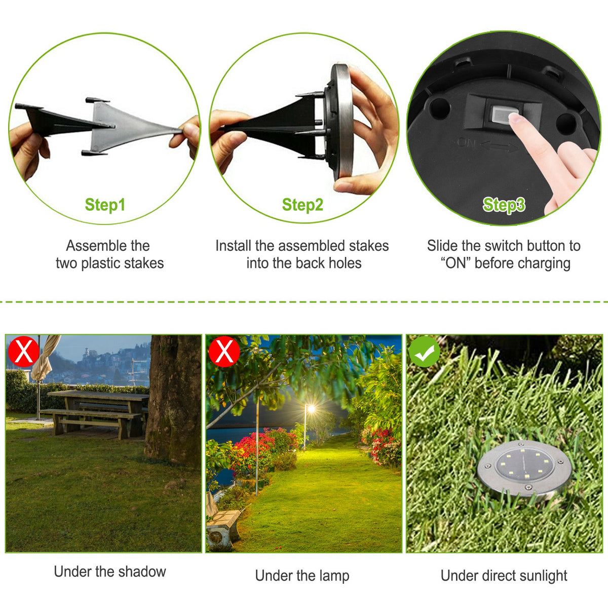 4Pcs Solar Powered Ground Light For Outdoor Garden Decoration IP65 Waterproof