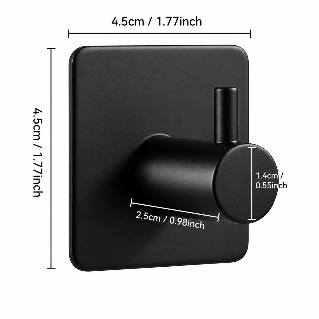 2pcs adhesive towel hook square product angle 9