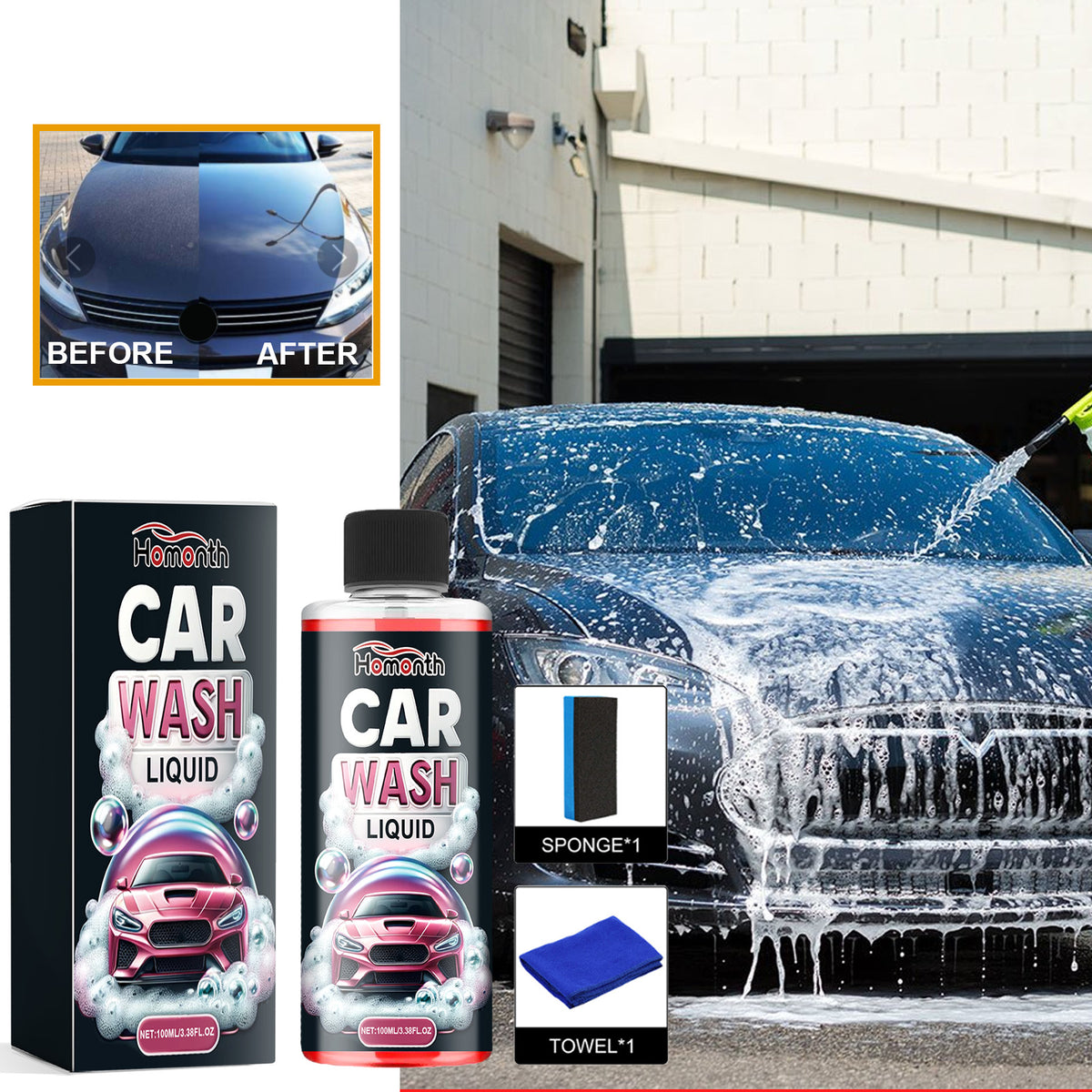 Foam Car Wash Soap Paint Coating Gloss Restoration - Image 2