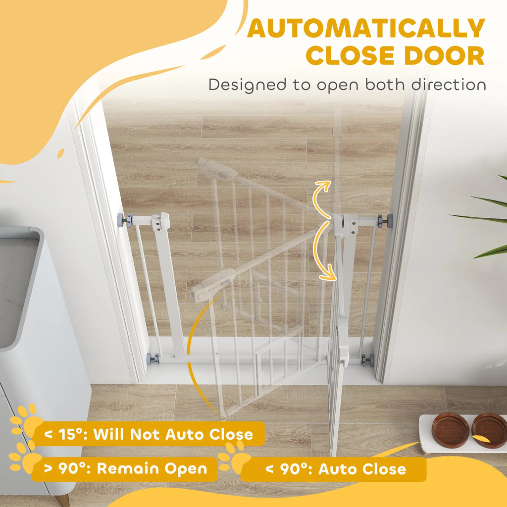 Pet Gate Extra Wide Press Mounted with Cat Door Auto Closing Pet Gate for - Image 5
