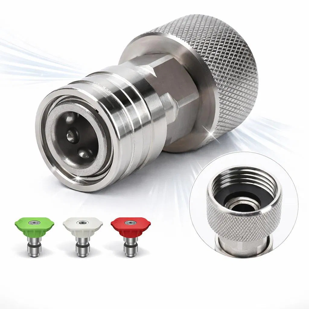 3/4" GHT to 1/4" Quick Connect Garden Hose to Pressure Washer Adapter - Image 5