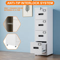 Aobabo 4 Drawer File Cabinet With Lock Vertical Metal Filing Cabinet