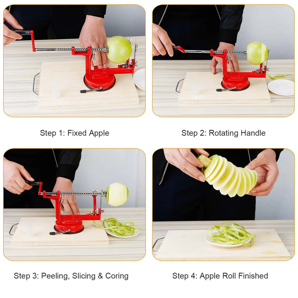 3In 1 Apple Corer Slicer Peeler Manual Rotation Potato Fruit Core Slicer - Image 5