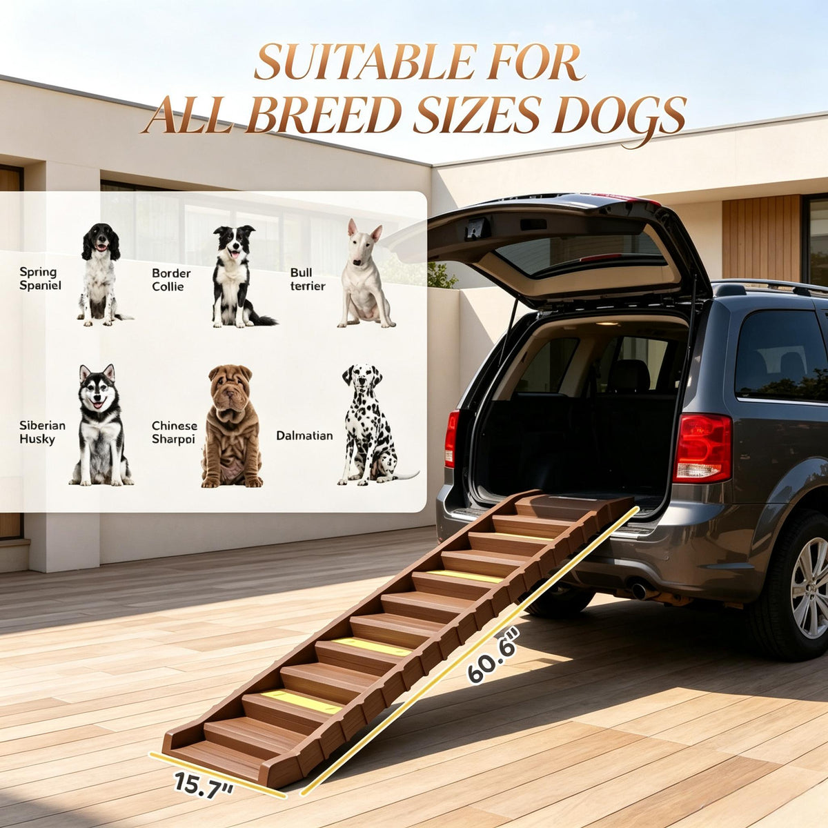 foldable dog stairs ramp for product angle 10