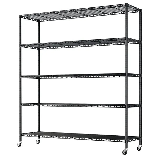 Adjustable layer spacing wheeled display stand iron 117*45*185cm - Image 2
