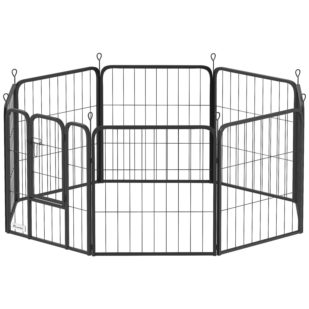 24" Dog Playpen Indoor Outdoor Portable Foldable 8 Panels Pet Playpen with - Image 3