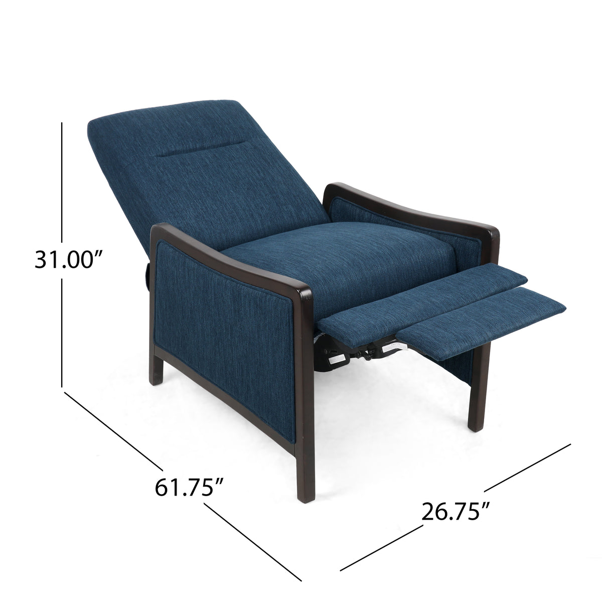 Fabric Recliner Chair Mid Century Modern Recliner Pushback Single Recliner Sofa