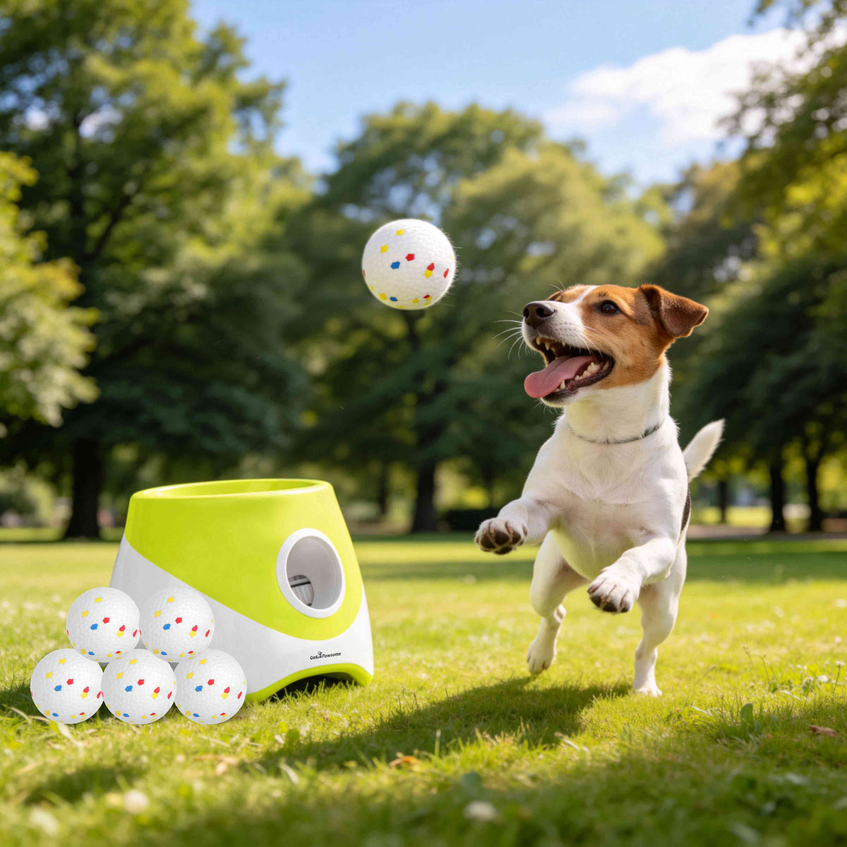 Automatic Dog Ball Launcher Rechargeable Interactive Pet Ball Thrower For Small - Image 4