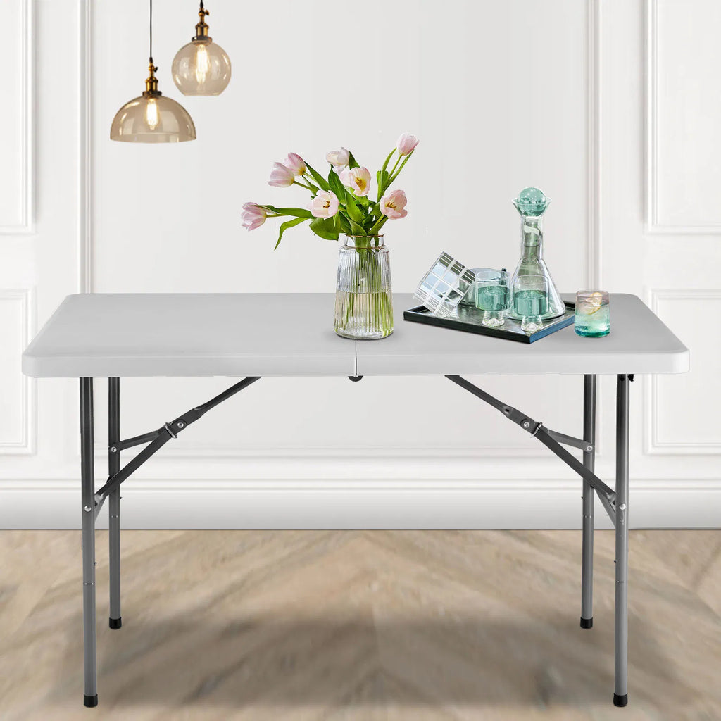 Folding Table Outdoor Indoor Heavy Duty Portable Table with Carrying Handle for - Image 3