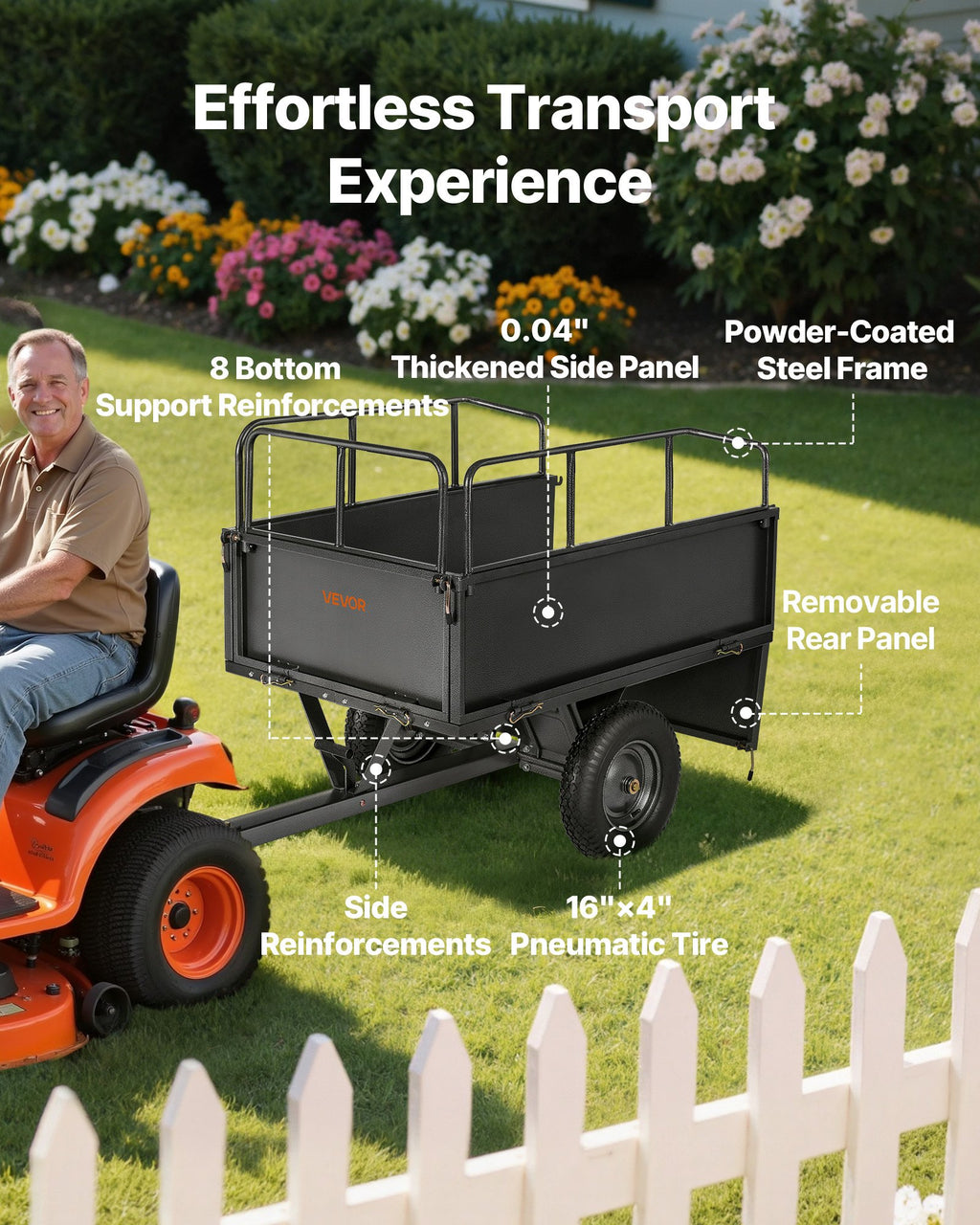 600-lb steel dump cart 17 cu ft product view 3