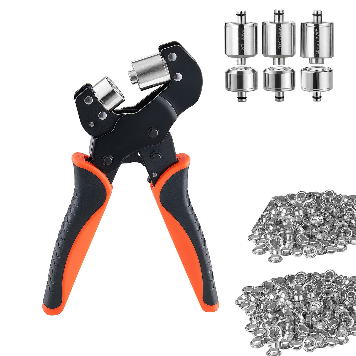 Grommet Tool Kit 1/4" 5/16" 3/8" 900 PCS Grommets Eyelet Tool Kit With Eyelets - Image 5