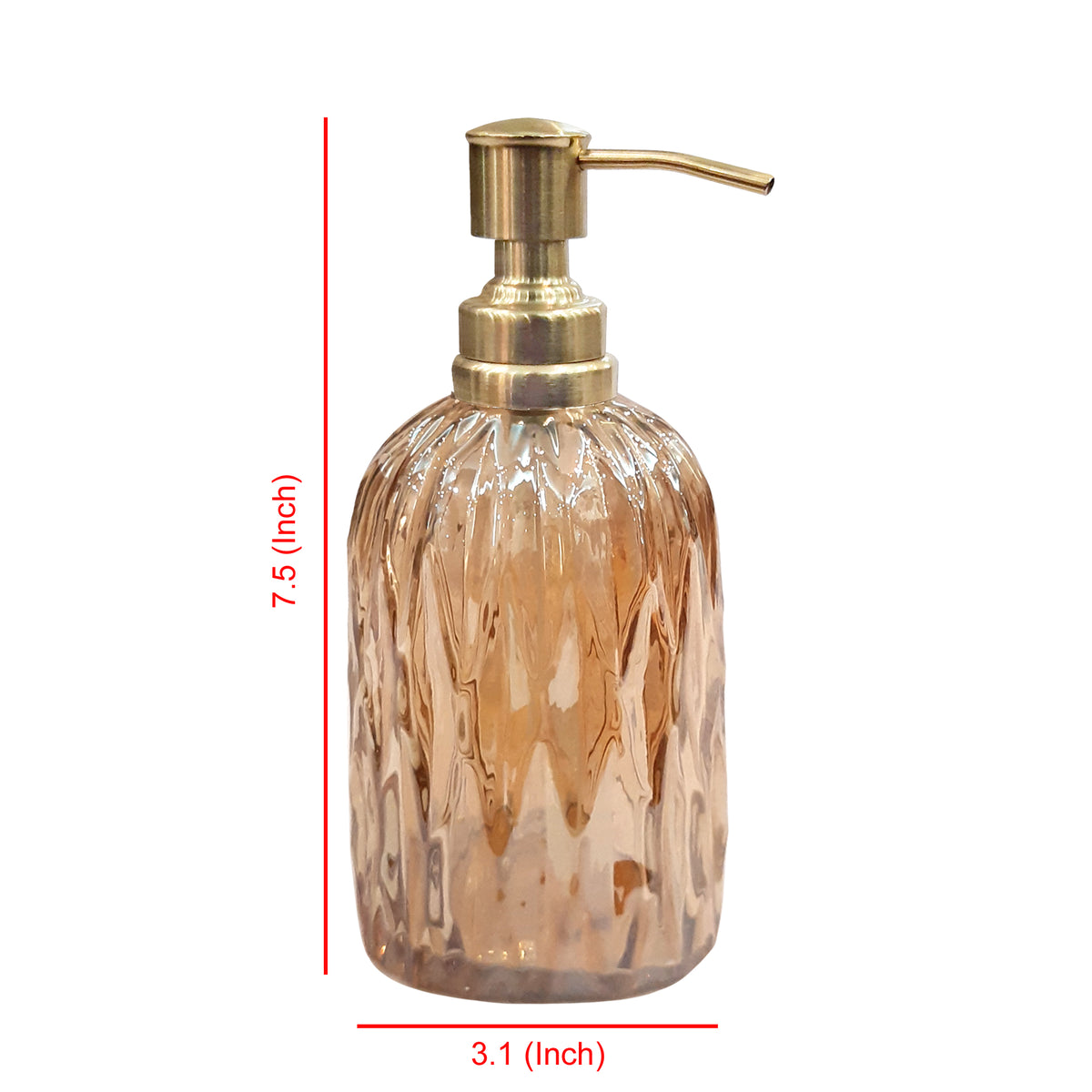 Glass Liquid Soap Dispenser Pump Bottle Bathroom Vanity Kitchen Sink Holds - Image 2