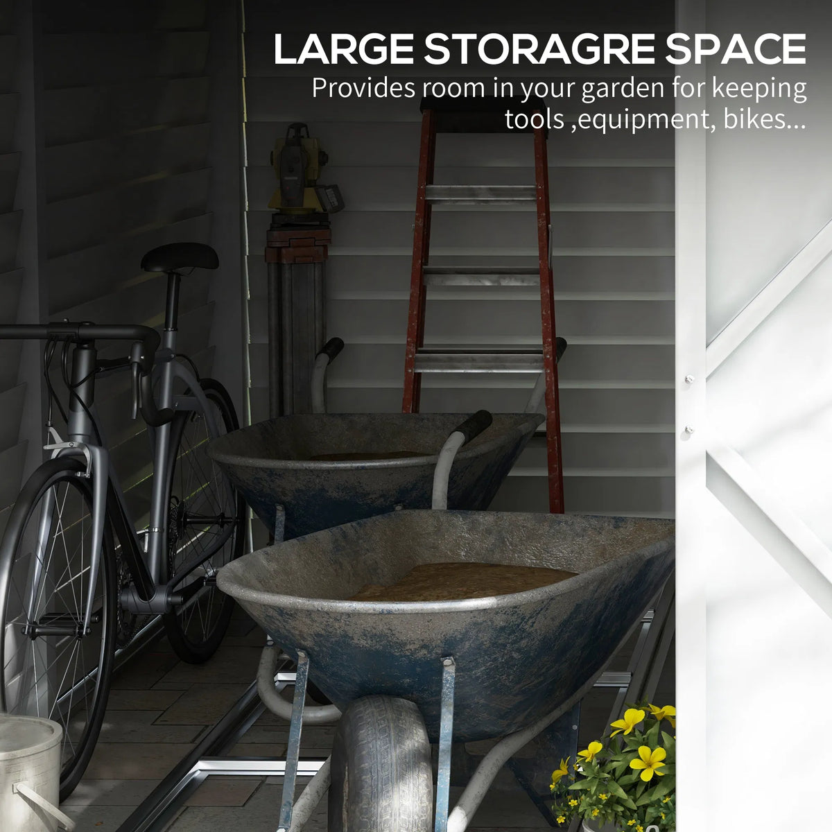 Outdoor Garden Storage Shed Tool House - Image 3