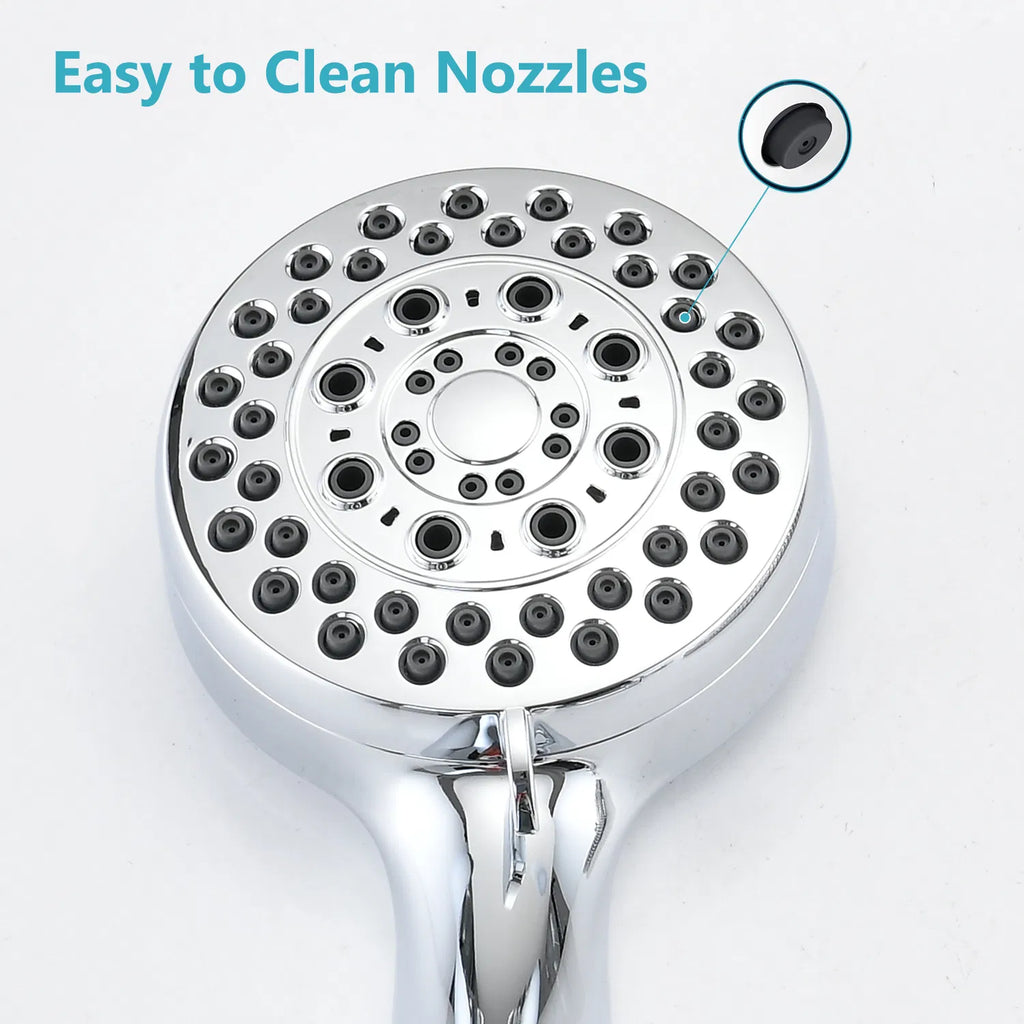 Handheld Shower Head with Hose High Pressure Shower Heads Chrome - Image 3