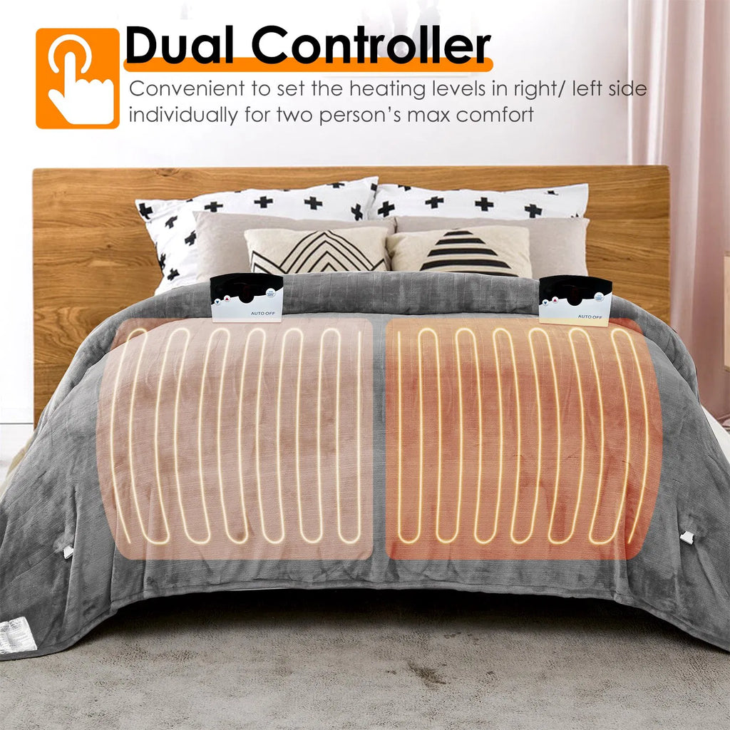 Electric Heated Fleece Heated Blanket with 10 Heating Levels 10 Hours Auto Off - Image 2