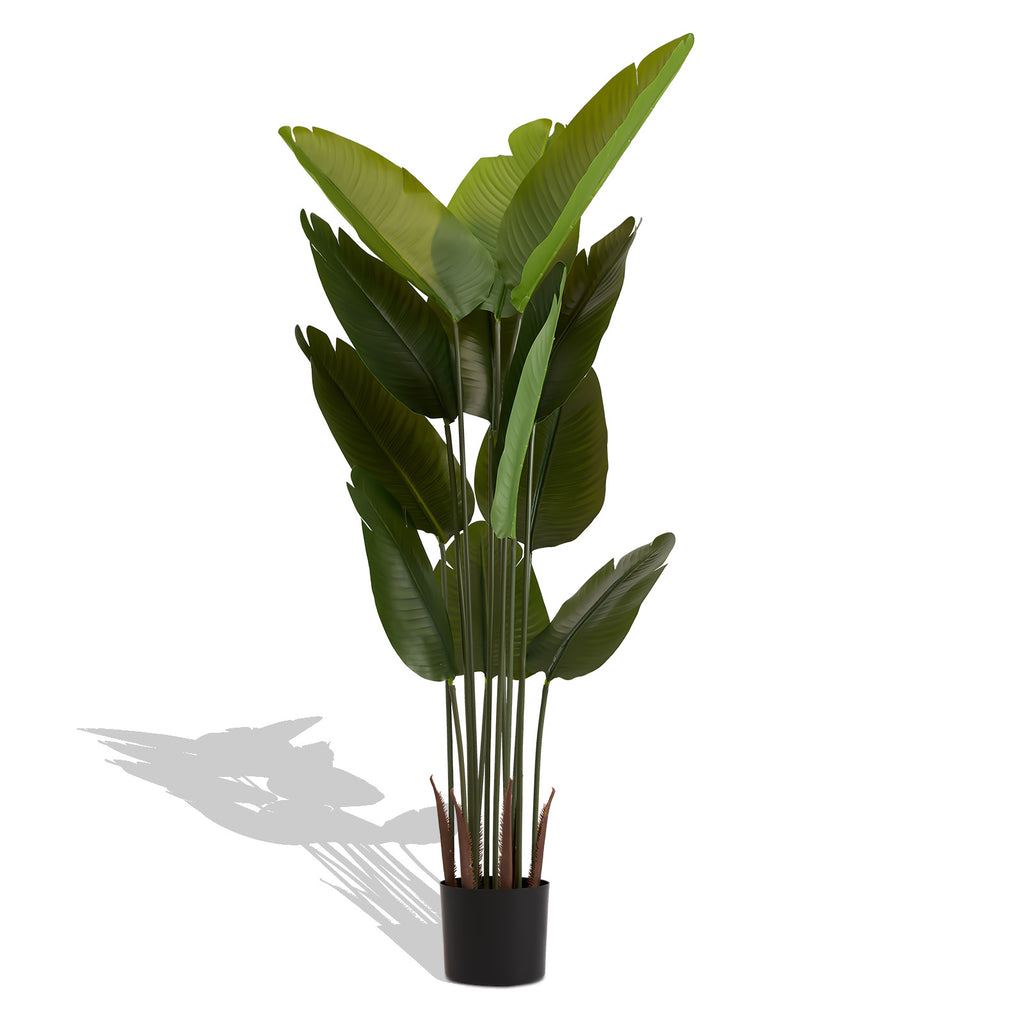 Artificial Bird of Paradise Plant 5.2ft Tall Faux Tropical Palm Tree in Pot - Image 5