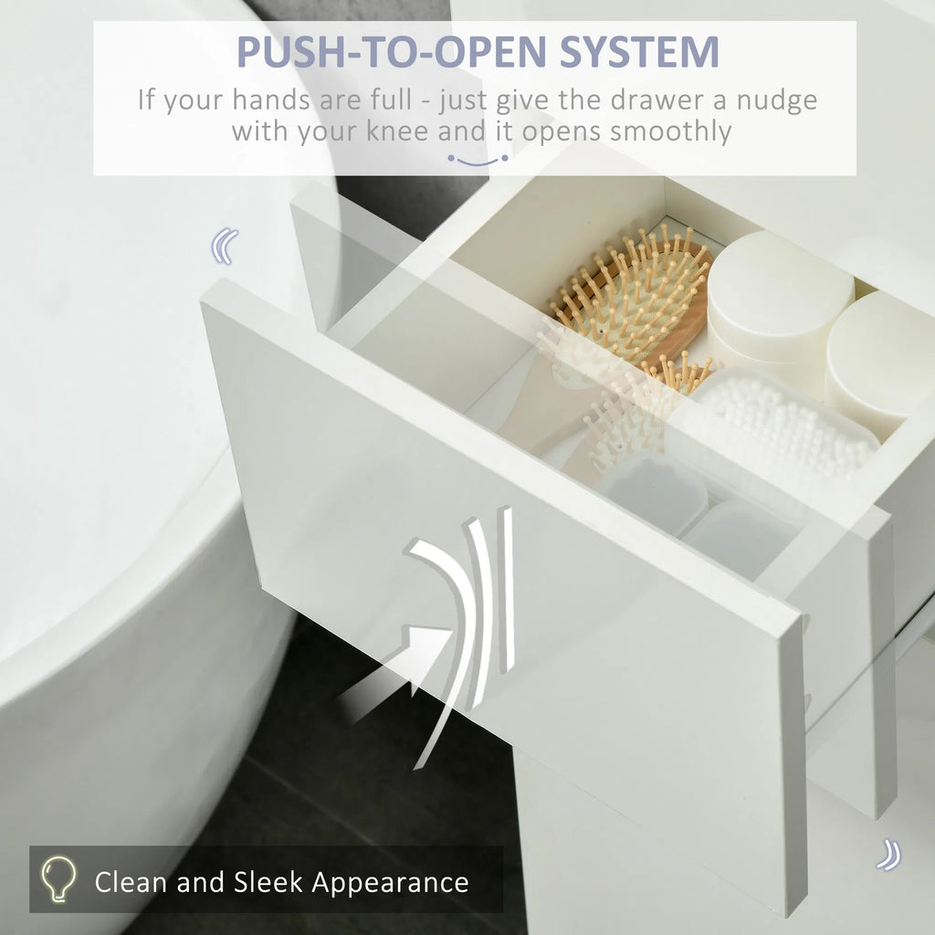 Tall Bathroom Cabinet Narrow Bathroom Storage Cabinet with Doors Drawer and - Image 3