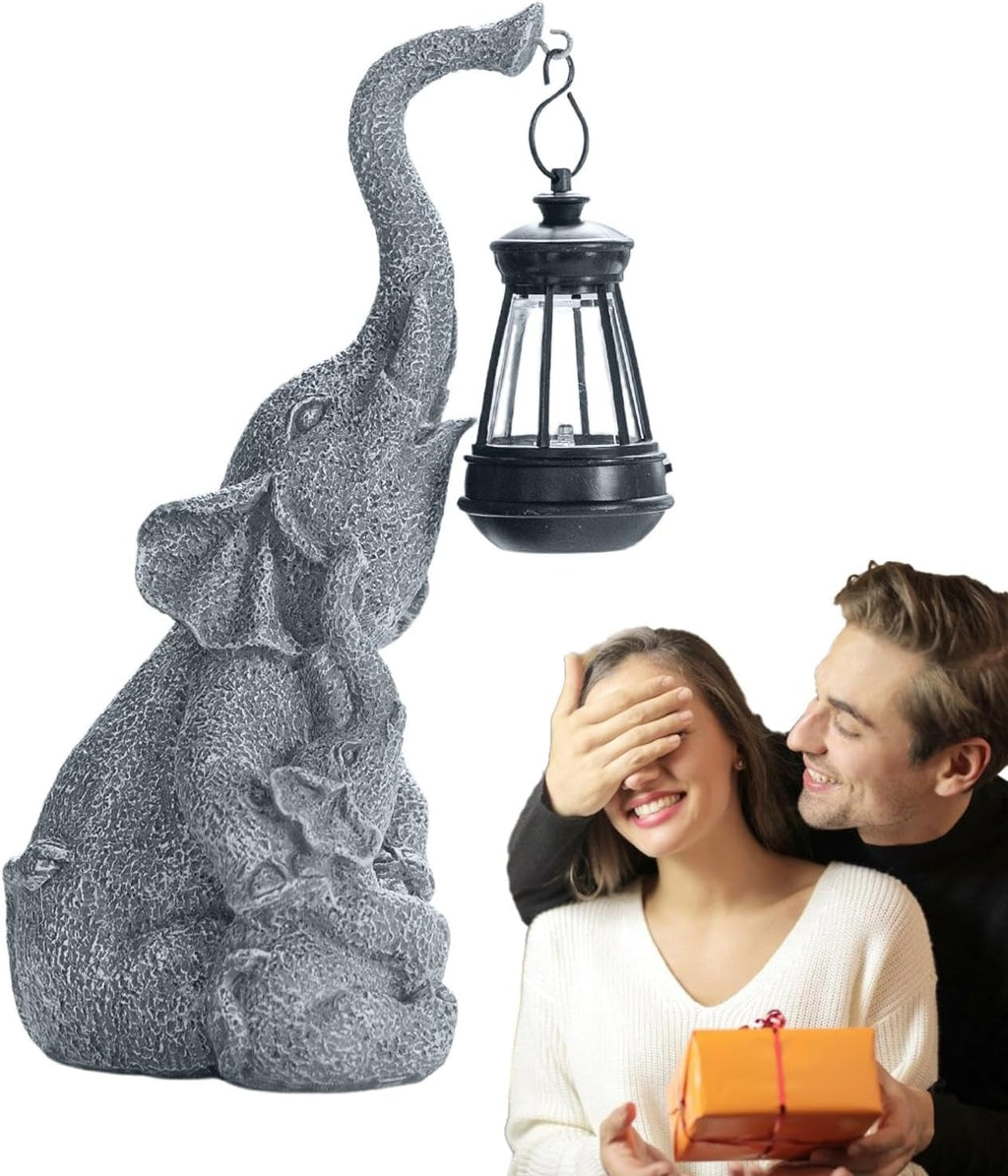 Elephant Solar Light Solar Elephant Figurine Light Front Porch Decor Solar - Image 5