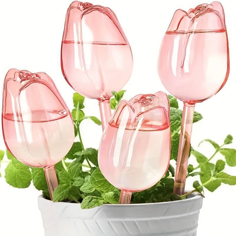 pink tulip plant watering balls product angle 8