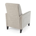 Pushback Recliner Chair with side pocket Fabric Armchair Push Back Recliner