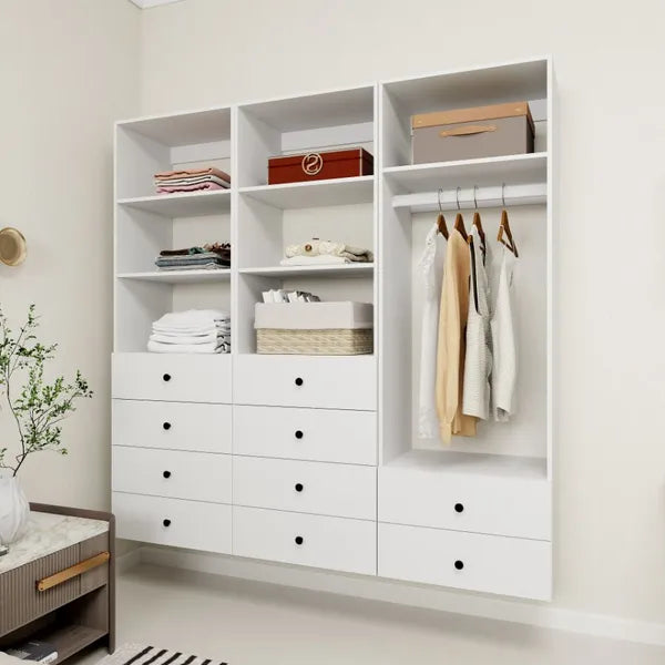 Livelylodge Modular Wardrobe Closet Freestanding White Closet With Spacious - Image 3