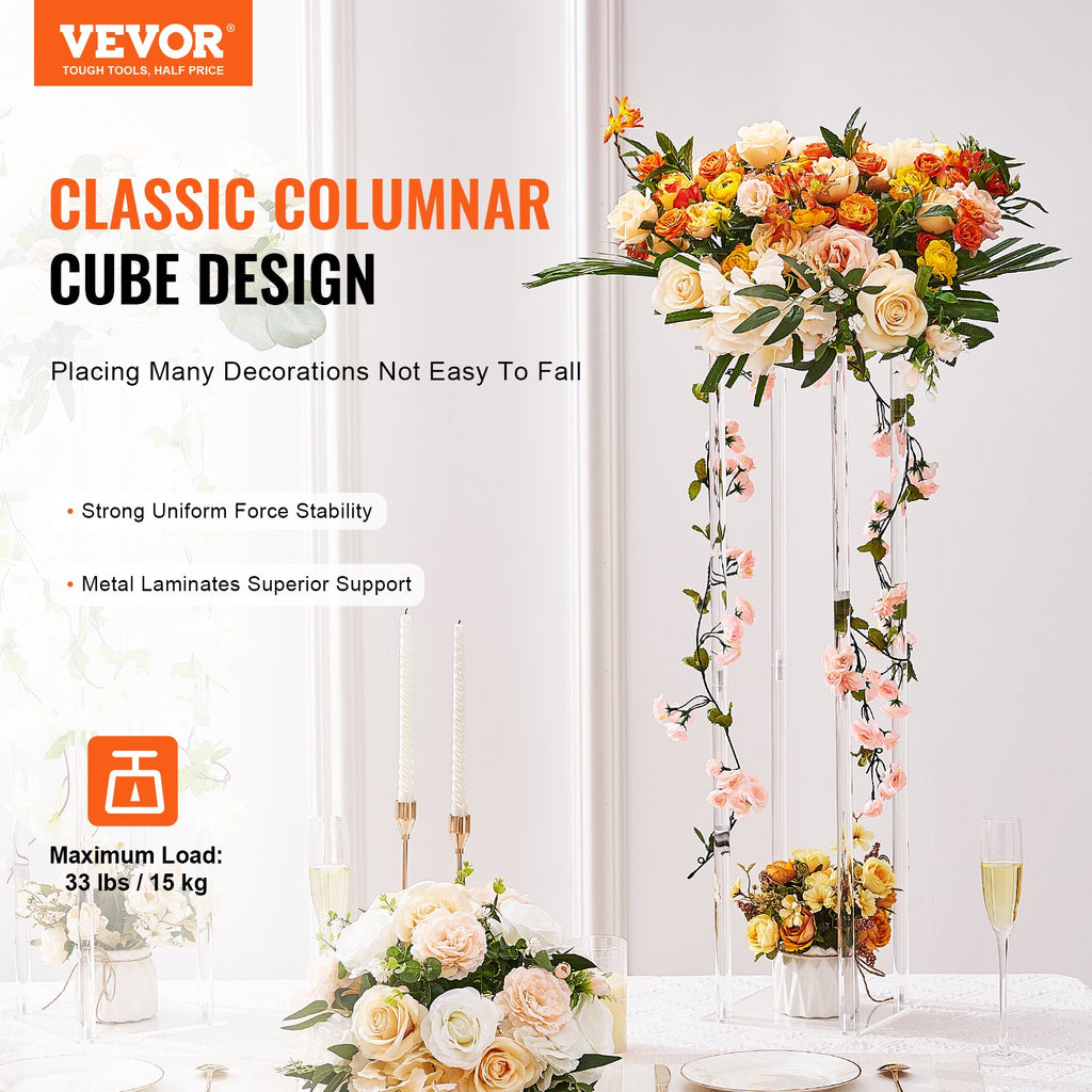 10PCS 23.6inch High Wedding Flower Stand With Acrylic Laminate Acrylic Vase - Image 5