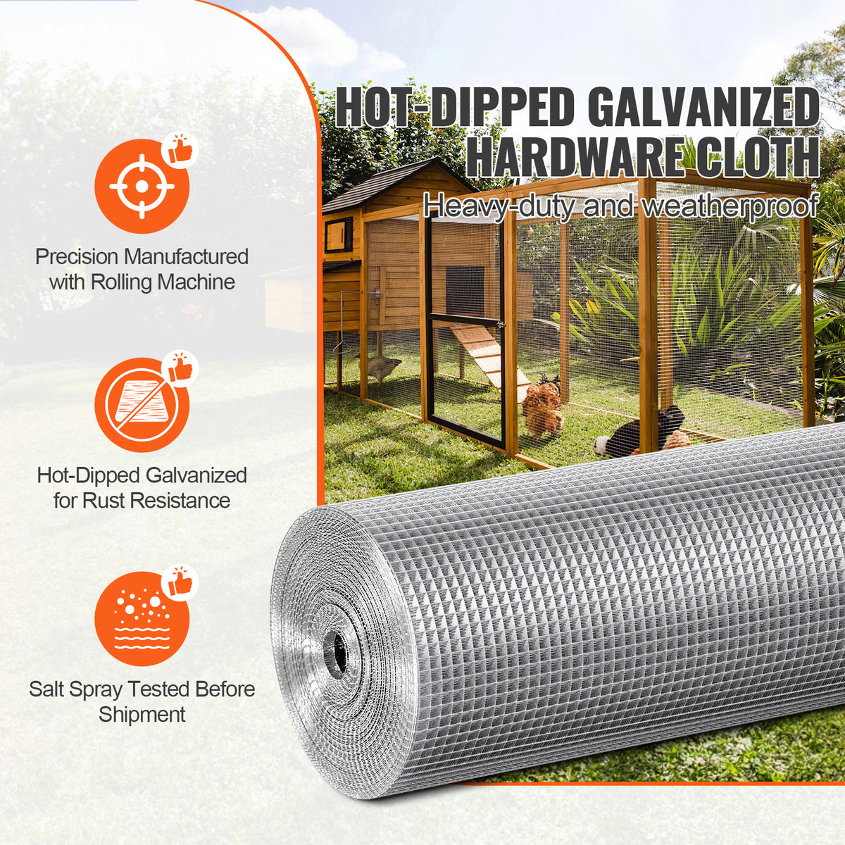 Hardware Cloth 1/4 Inch 48 Inch X 100 Ft 23 Gauge Chicken Wire Fence Hot Dip - Image 5