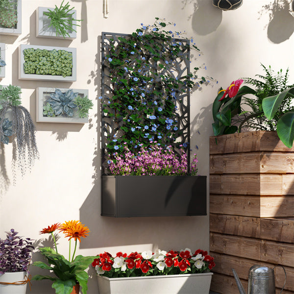 Garden Bed Galvanized Planter Garden Bed With Privacy Pan
