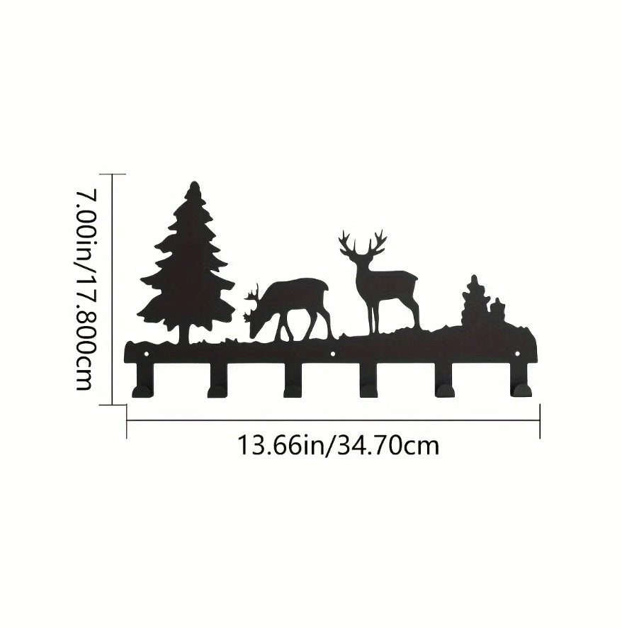 decorative elk wall-mounted key holder