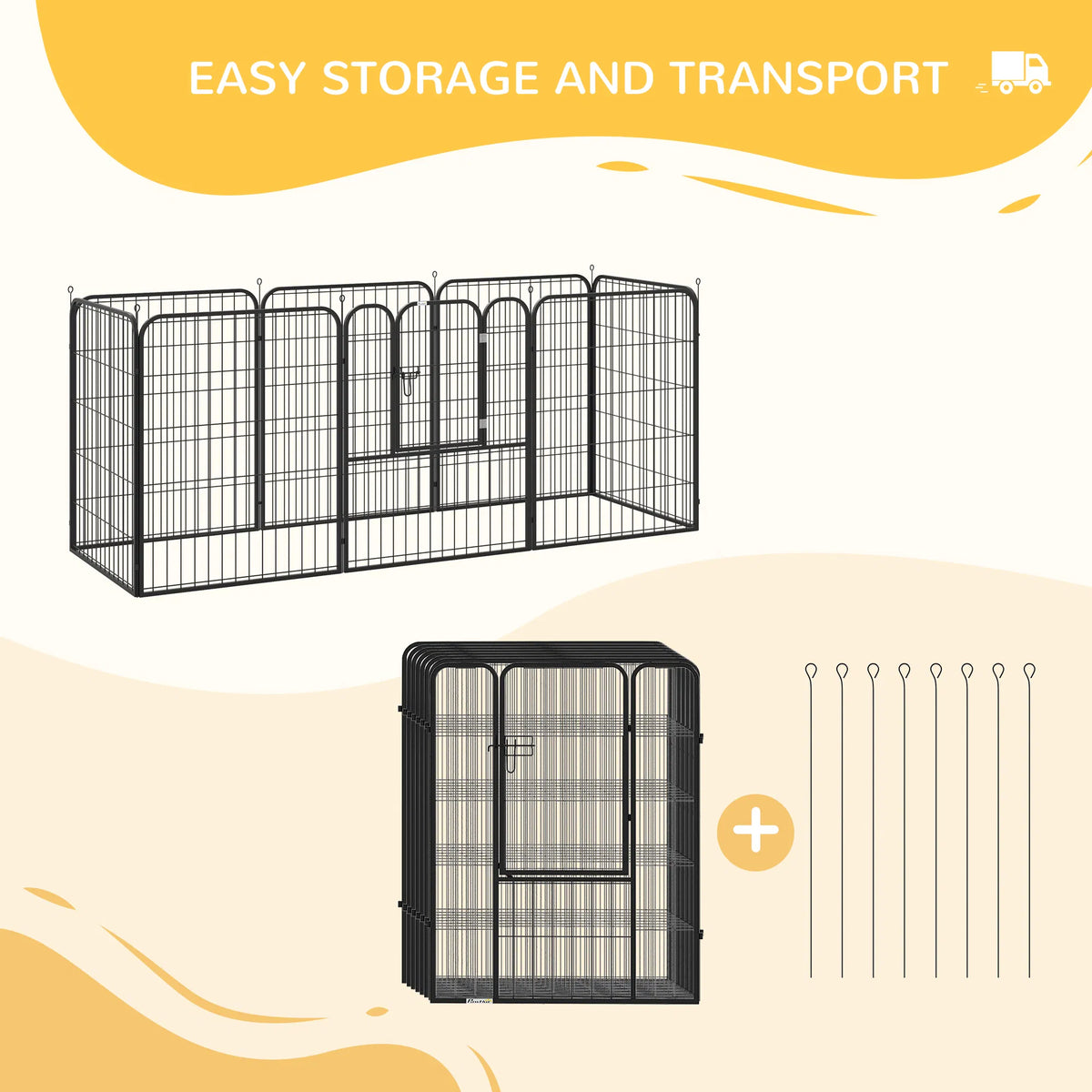 8 Panel Pet Playpen Play Yard Fence Home DIY Heavy Duty Metal Foldable Indoor - Image 3
