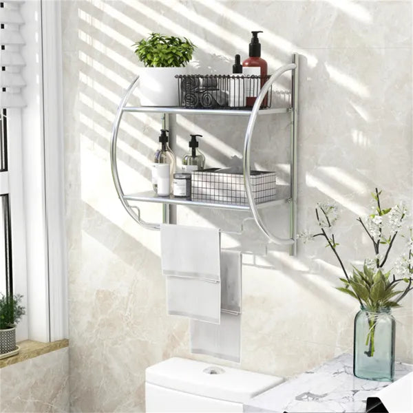 Bathroom Towel Rack - In-Use and Feature Display
