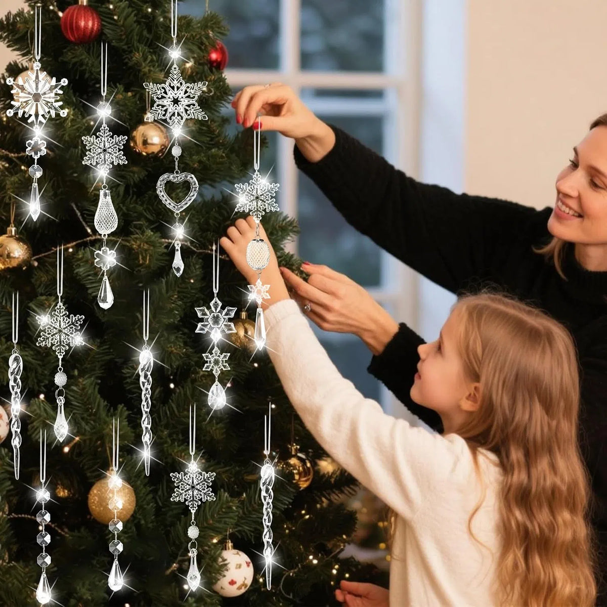 Crystal Ornaments Christmas Tree Decorations 21pcs Christmas Tree Ornaments - Image 2
