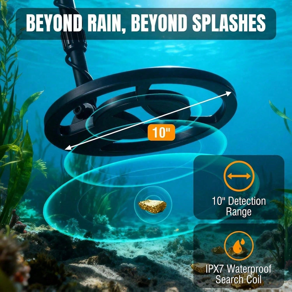 High Precision Professional Adult Metal Detector 4 Modes 10 Inch IPX7 - Image 4