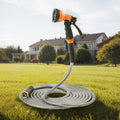150ft metal garden hose water in use lifestyle