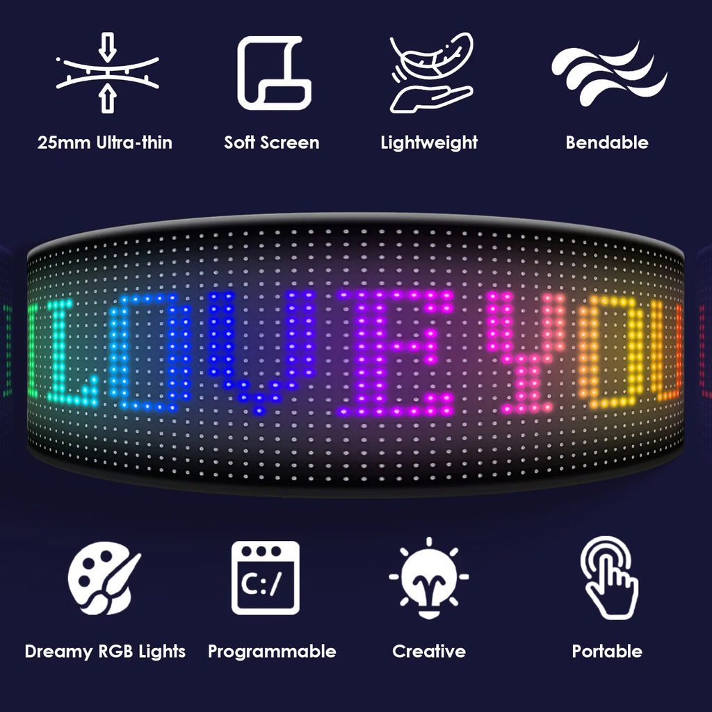2Pack Devil Eyes Lights For Car Ultra thin Programmable LED Car Signs with APP - Image 3