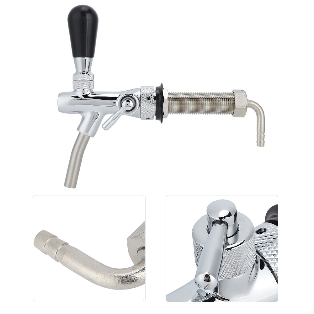 G5/8in Thread Long Shank Adjustable Draft Beer Faucet Tap Dispenser Wine Tools - Image 5