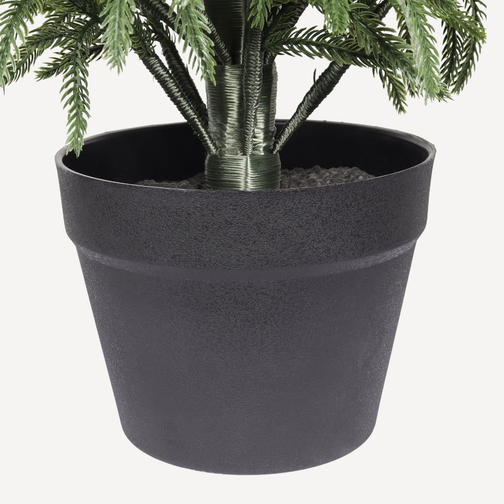 4' Artificial Real Touch Pine Tree in Black Plastic Pot 1pc/set