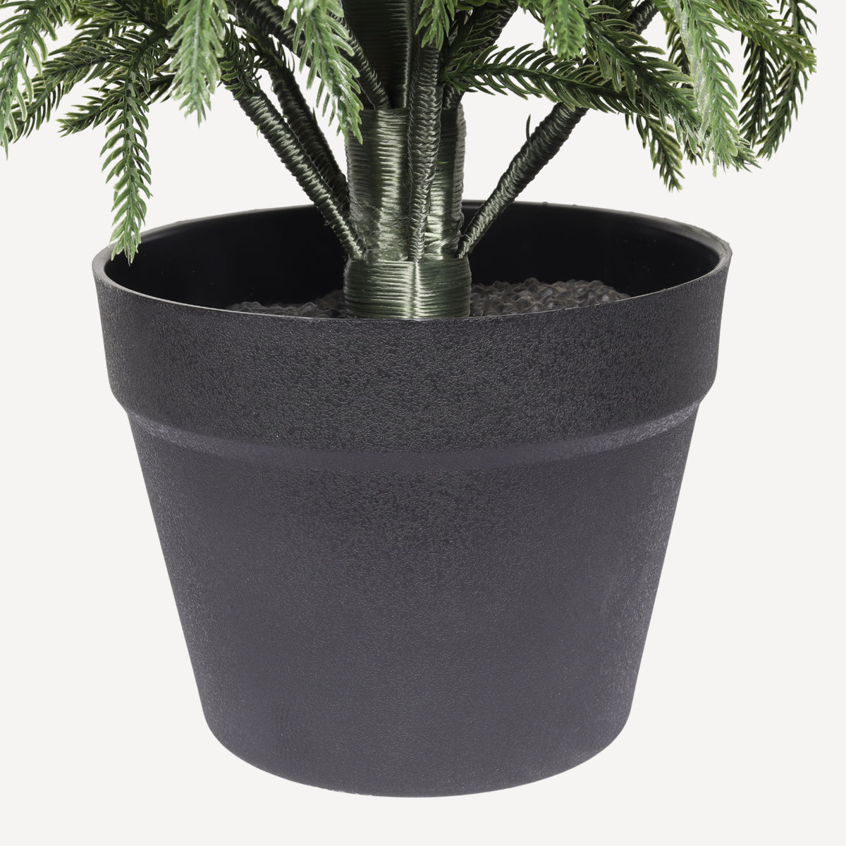4' Artificial Real Touch Pine Tree in Black Plastic Pot 1pc/set