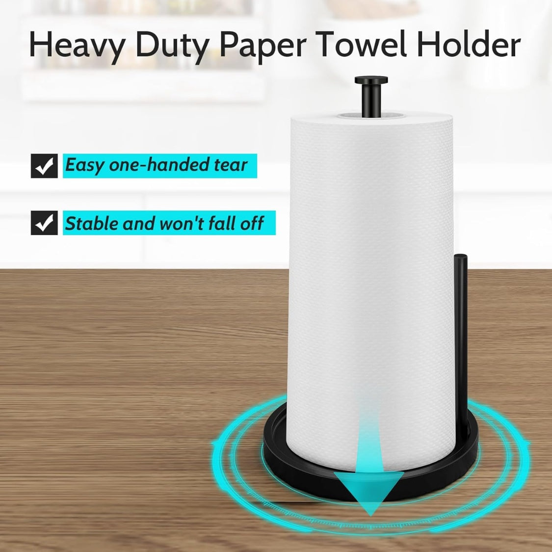 Paper Towel Holder Countertop Standing Roll With Anti Slip Weighted Base - Additional Product View 5