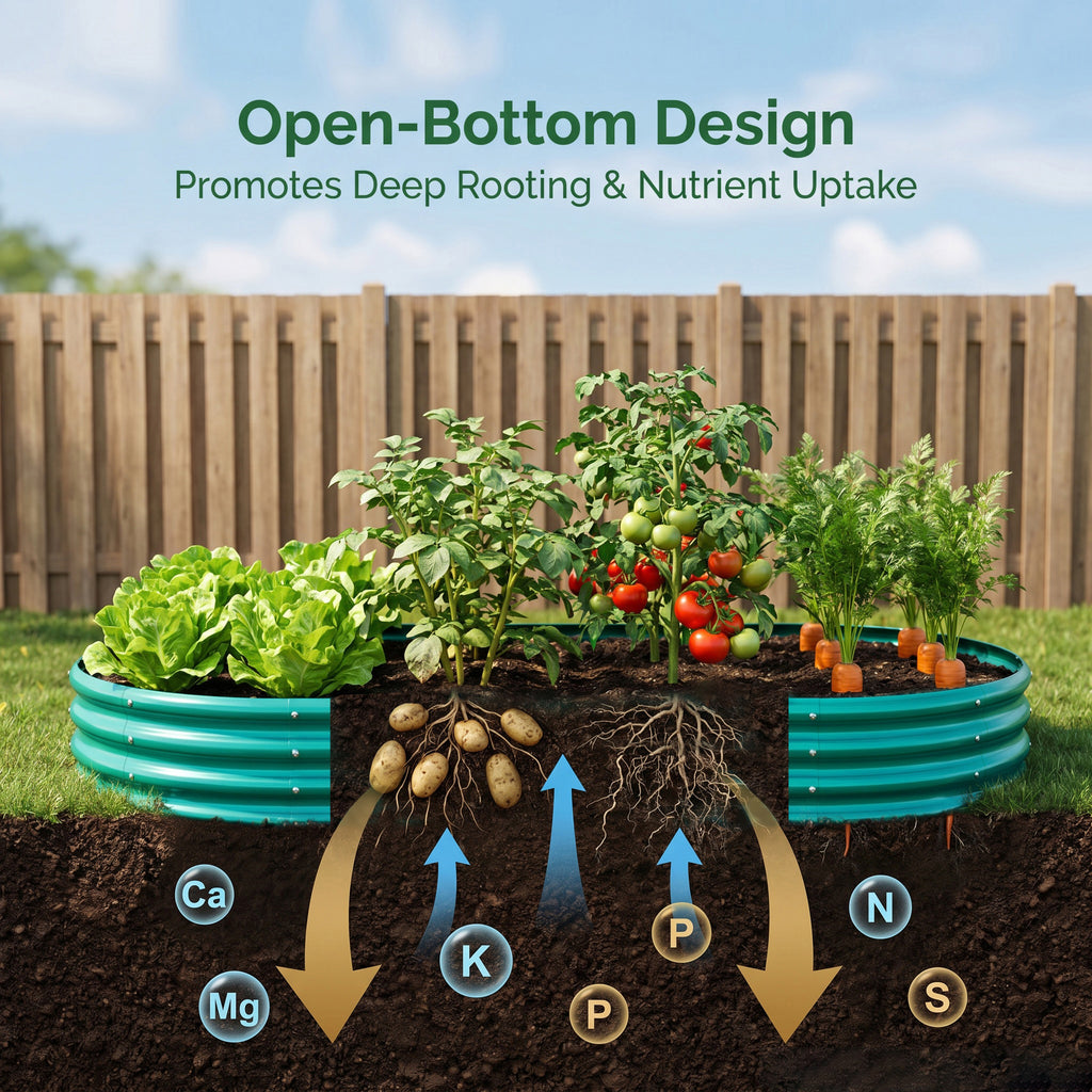Galvanized Raised Garden Bed 8x4x1ft Heavy Duty Metal Planter Box for - Image 2