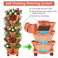 7 Tier Stackable Vertical Planter With Wheels Strawberry Planter Tower Space