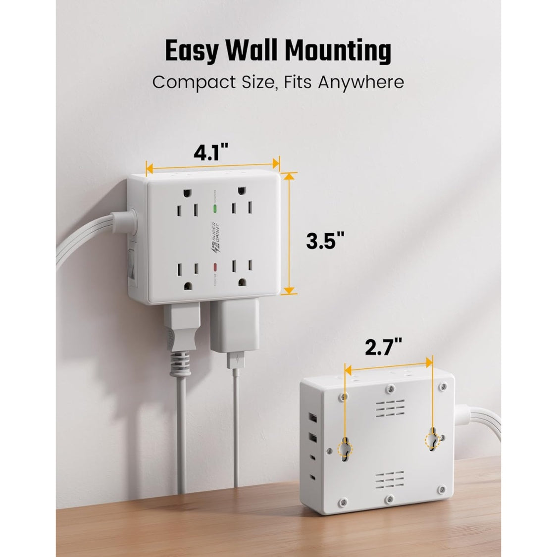 10ft extension cord with multiple in use lifestyle